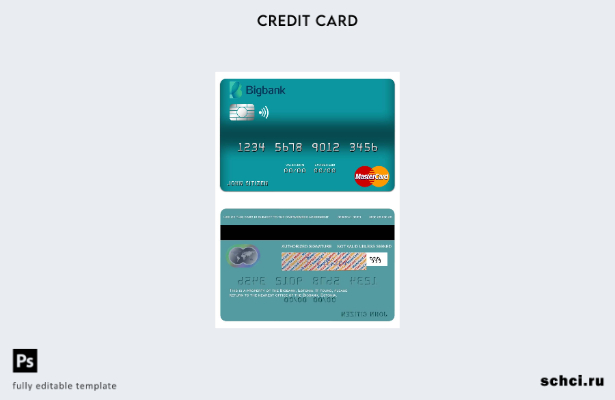 цифровая загрузка шаблона карты Mastercard Эстония Bigbank